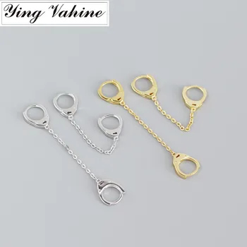 

ying Vahine 100% 925 Sterling Silver 1pcs Single Long Tassel Pendant Drop Earrings for Women