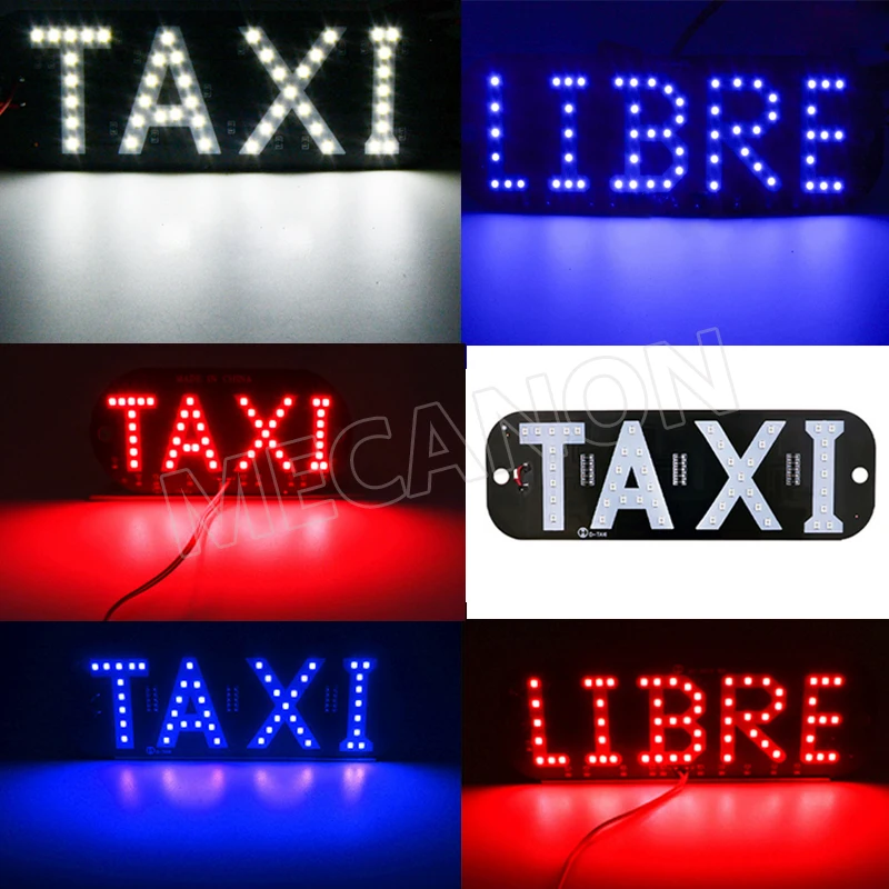 car light taxi driver uber roof lamp led suction cup indicator car cigarette lighter head TAXI -1-7-水印