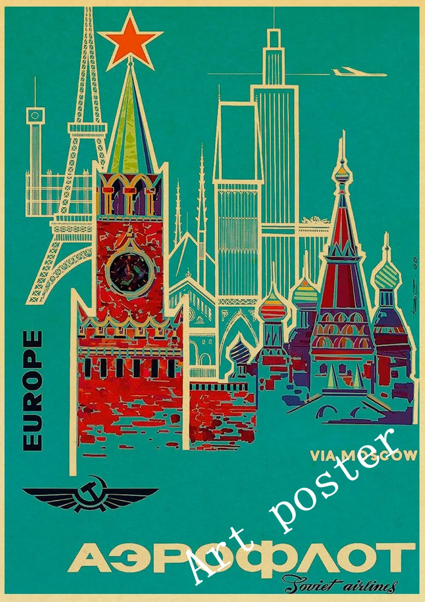 Винтажный постер Сталина CCCP хорошего качества печать и постеры настенное