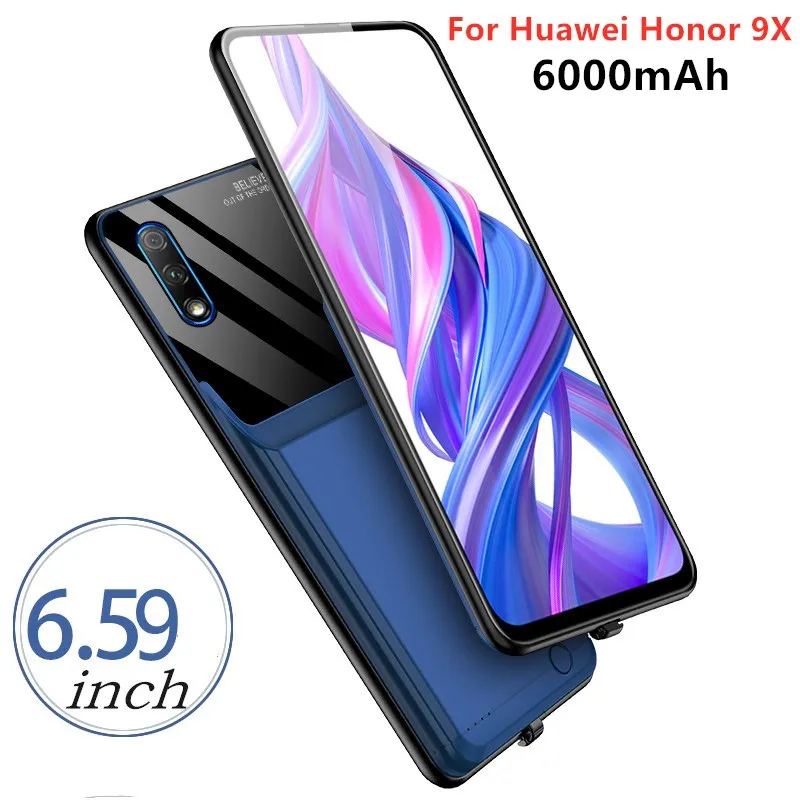 Battery Power Charger Cover For Huawei Honor 9X Extended Phone Case 6000mAh Slim Backup Bank Pack Charging | Мобильные телефоны и