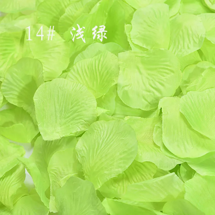 11 light green 30 упаковок(3000 лепестков) для свадьбы, для украшения комнаты, для создания атмосферы, макет цветов, имитация роз, искусственные лепестки, Шелковый цветок - Цвет: 11 light green