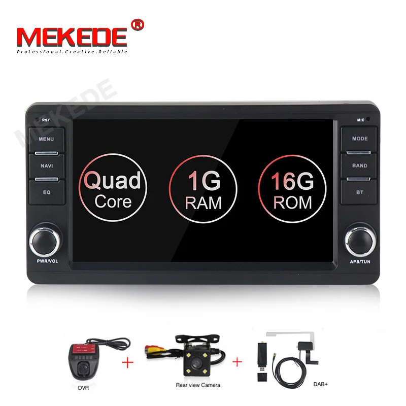 MEKEDE 7 дюймов Android 9,0 2+ 32G DSP автомобильный dvd-плеер для Mitsubishi Outlander Мультимедиа gps навигация wifi BT - Цвет: 16G CAMERA  DVR DAB