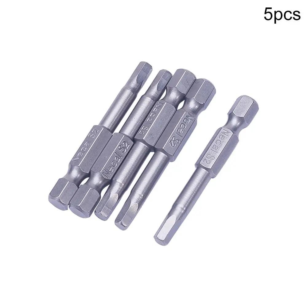 5Pcs 1//4/" Hex Shank Magnetic Screwdriver Bit S2 Steel 50mm Drill Bits 1.5-4mm