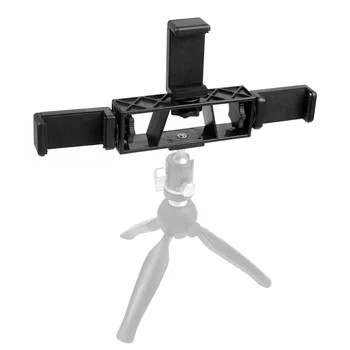 

Feichao Multi Head Mobile Phone Stand Clip Bracket Hold 3-Position Live Tripod Camera 1/4 Connector Smartphone Selfie Stabilizer