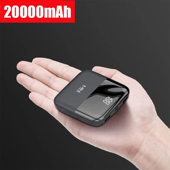 

20000 mAh Mini Power Bank LED Digital Display Dual USB PowerBank Portable Fast Charger External Battery Pack Poverbank For Phone