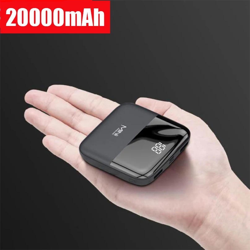 

Mini Power Bank 20000 mAh Portable Charger Dual USB Pover Bank Fast Charging External Battery Pack Poverbank For Xiaomi Mi Phone