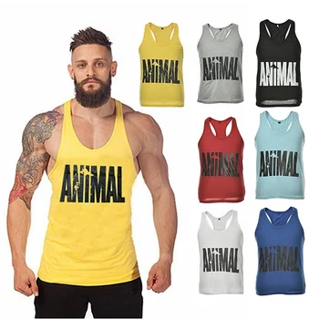 

Men Animal Sports Figure Bodybuilding Gym Tank Tops Slimming Tight Vest Fitness Fantanstic