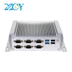 Mini PC industriel sans ventilateur, Intel Core i5 4300u, 8 go DDR3L, 128 go SSD, RS232, RS422, RS485, 2x Ethernet Gigabit, WiFi, 4G LTE, 8x USB 