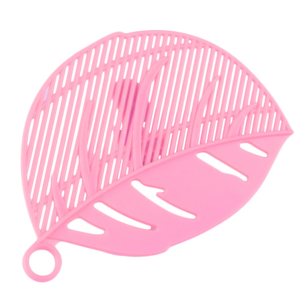 pink Промывка риса перегородка для фильтрации оснастки типа лист форма сливная полка для мытья овощей фруктов дуршлаг горох стиральная фильтр Кухонные гаджеты - Цвет: pink
