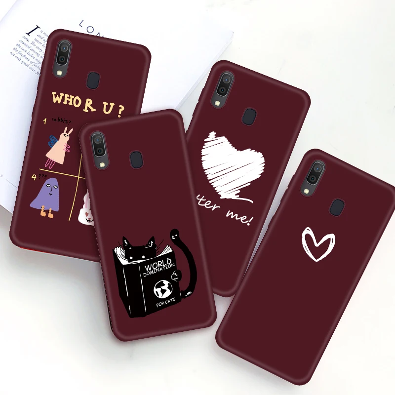 Милый чехол с рисунком кота для Samsung Galaxy S10 S9 S8 Plus Note 10 Pro A70 A60 A50 A40 A30 A10 A7 2018 M30 M20 M10 M40 9