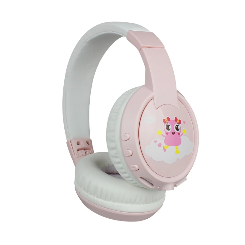 Stereo Wired and Bluetooth Music Headphone Built in Aux Microphone Kids Foldable TF Card Online Class