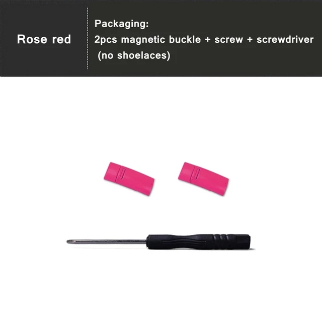 4pcs/pair Shoelace Buckle Metal Shoelaces Magnetic buckle Accessories Metal Lace Lock DIY Sneaker Kits Metal Lace Buckle Rose red