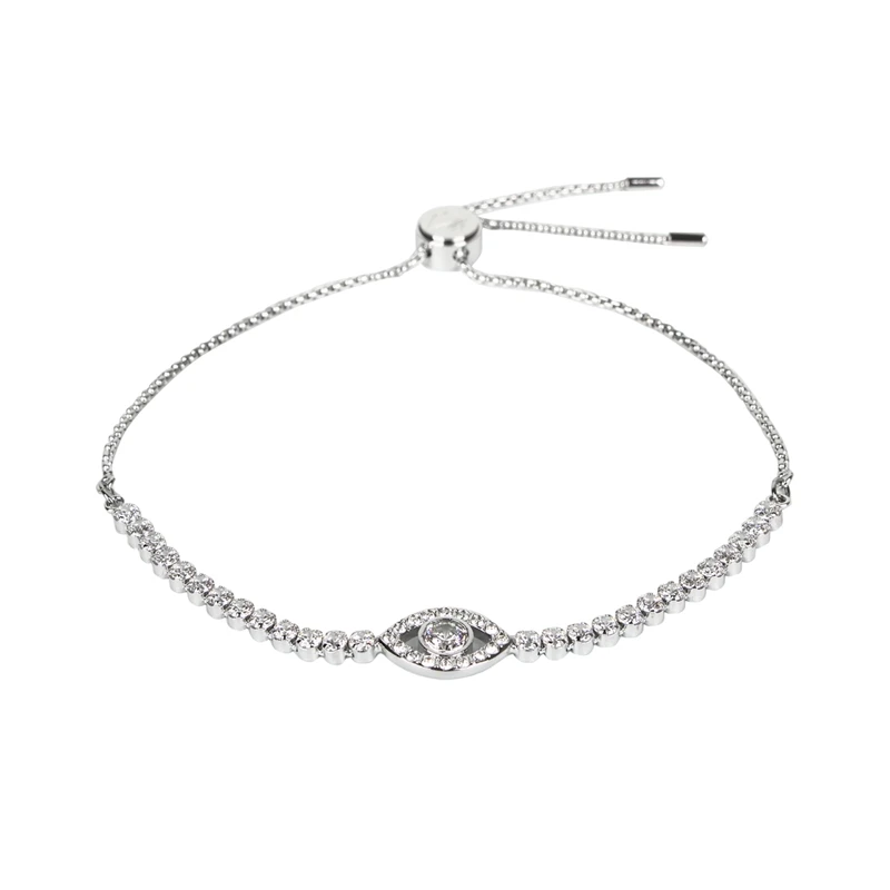 Подлинный и абсолютно браслет Swarovski Duo Evil Eye - Окраска металла: Silver 5368546