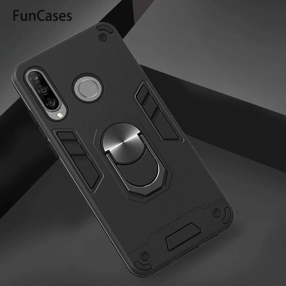 Сплошной цвет PC + TPU чехол для estojo Huawei P30 Lite со стразами capa Nova 4E бухта Чехлы девочек