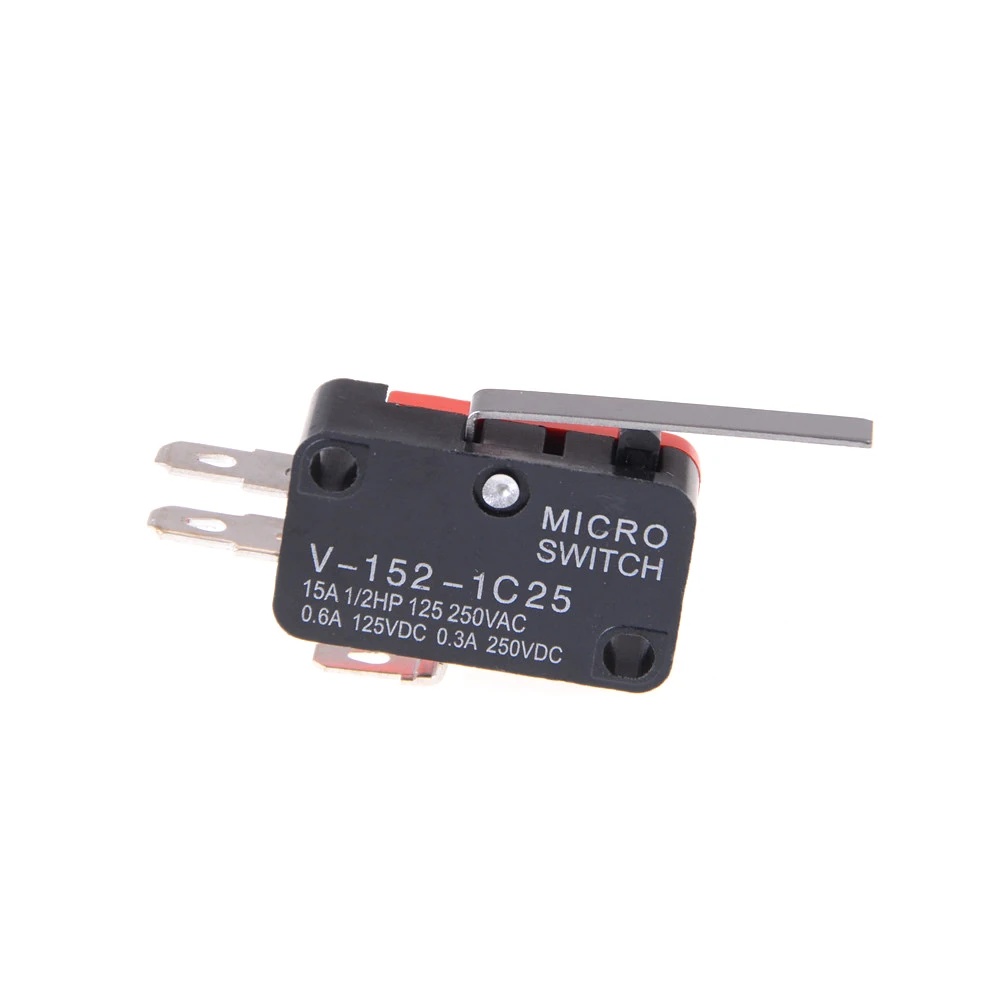 5 шт./лот концевой выключатель V-152-1C25 SPDT 1NO 1NC 3Pin короткий прямой Шарнирный Рычаг