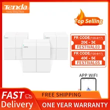 Tenda MW6 Nova весь дом ячеистой Беспроводной Wi-Fi Системы с 11AC 2,4 г/5,0 ГГц Wi-Fi, Беспроводной маршрутизатор и Wi-Fi репитер, приложение дистанционное управление Tenda MW6 Nova весь дом ячеистой Беспроводной Wi-Fi Системы с 11AC 2,4 г/5,0 ГГц Wi-Fi, Беспроводной маршрутизатор и Wi-Fi репитер, приложение дистанционное управление