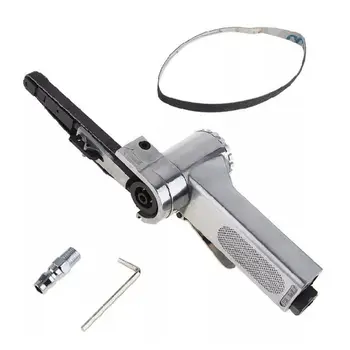 

3/8" Air Belt Sander Set Angle Grinder Grinding Machine High Efficiency Polish Trimming Surface Pneumatic Tool Wood Glass Fiber