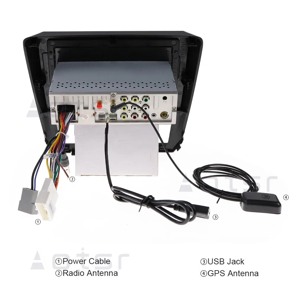 Автомобильный мультимедийный плеер AOTSR 1DIN 9 дюймов GPS Android 8 1 для Subaru Forester 2008 2012 4 Гб