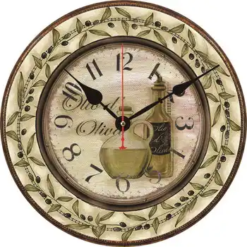 

Coffee cup Wall Clock, 6- 16Inch Round Wall Wooden Cardboard Clock, Modern Wall Clock for Home Decor, Silent & Non-Ticki