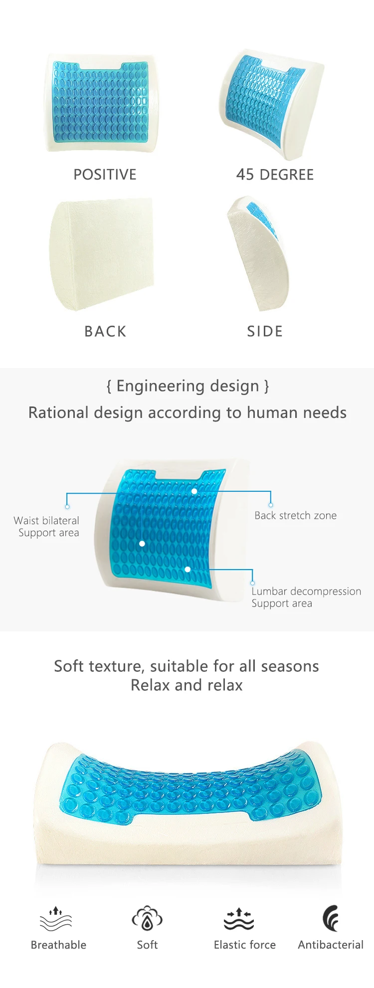 Lumbar Low Back Pain Support Cushion Amazon Pillow With Gel Pad With Premium Memory Foam