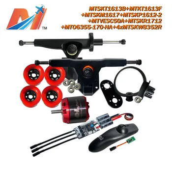 

Maytech (11pcs) rc brushless motor 6355 170KV and wireless remote and esc with electric skateboard mount with pulley