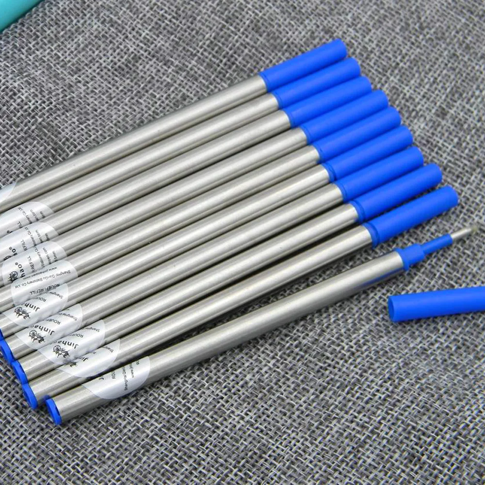 10 Uds de garantía de calidad envío gratis azul bolígrafo recambios