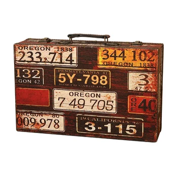 

Treasure Box Retro Stamps Small Trunk Box for Jewelry Storage,Treasure Cards Collection,Gift Box,Gifts and Home Decora