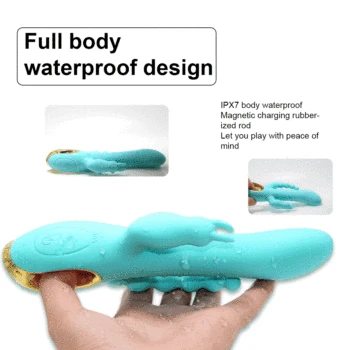 G Spot Rabbit Vibrator for Women Clitoris Stimulation ,Rechargeable 3 in 1 Clit Anal Stimulating Dildo Massager 2