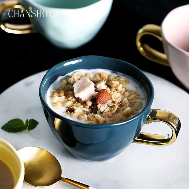 CHANSHOVA, простая Ретро керамическая чашка, чашка для питья, домашняя кофейная чашка, чашка для завтрака, чашка для молока, чашка для злаков, кружка для путешествий, кофейные кружки, чайная кружка