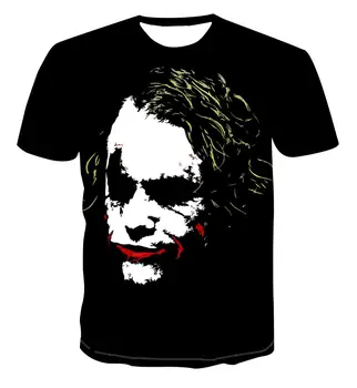 

Hot selling clown 3D printing t-shirt men's clown figure leisure men's fashion trend short sleeve handsome top s-6xl