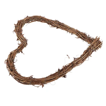 

3Pcs Natural Dried Heart Rattan Christmas Wreath Xmas Garland Door Wall Hanging Decor Festival Wedding Decoraion