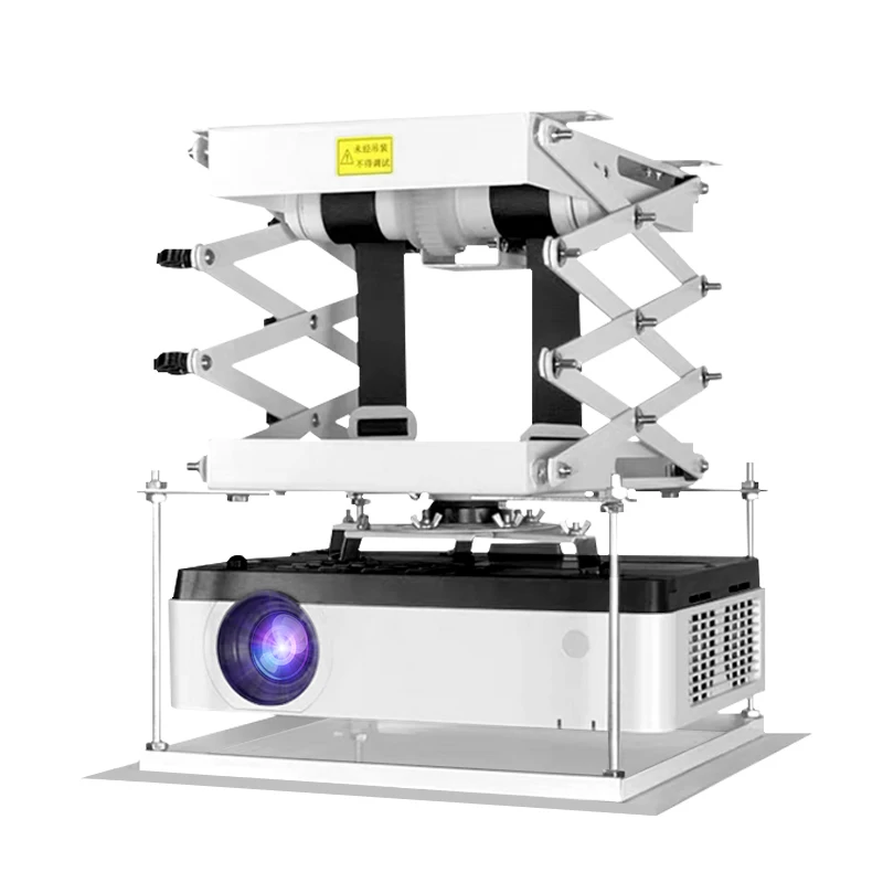 Electric Projector Lift Enhanced 100cm Bearing 20kg Scissors Ceiling