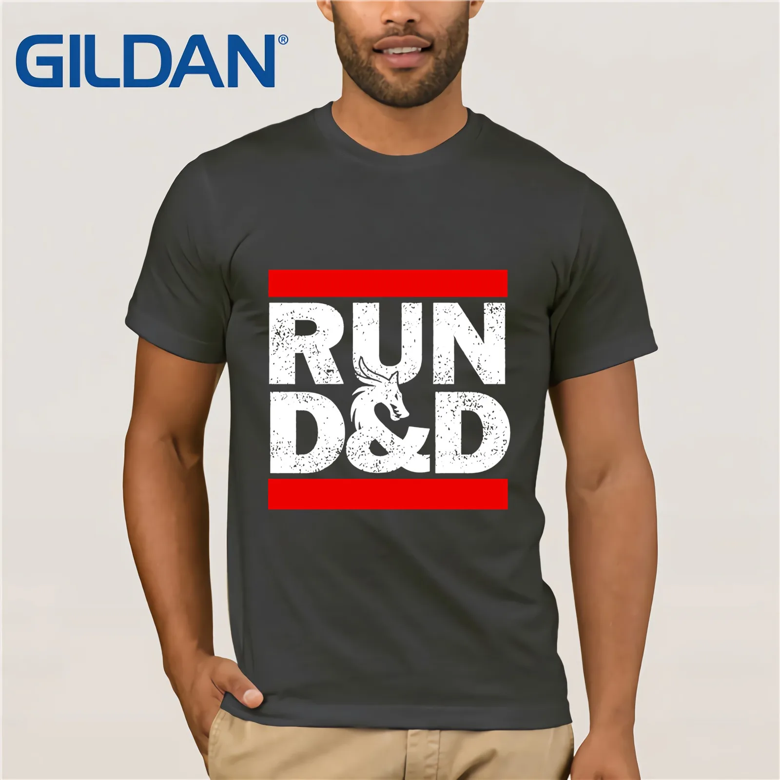 Run Dnd игра в подземелье настольная Rpg Летняя мужская футболка с коротким рукавом винтажная хлопковая Футболка с круглым вырезом и круглым вырезом топы для мужчин топы