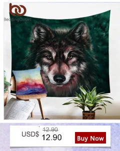 Постельные принадлежности Outlet Cosmic Wolf Комплект постельного белья прослушивание музыки пододеяльник животные пододеяльник красочные хиппи домашний текстиль 3 предмета