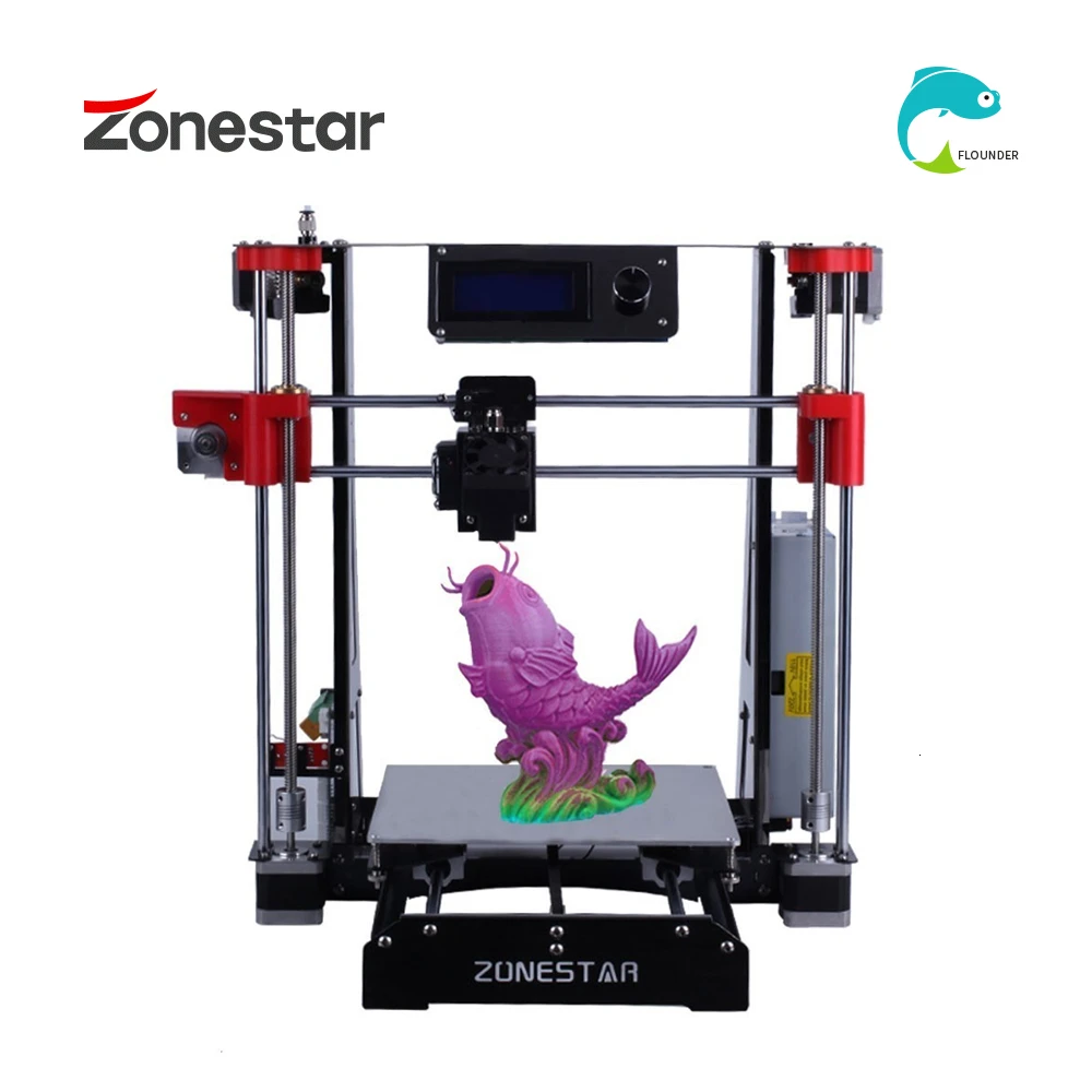 Pаспродажа ZONESTAR Лидер продаж дешевый двойной экструдер черный металл A8 i3 Авто микс открытый источник обновления лазерная гравировка RepRap 3d принтер DIY к...
