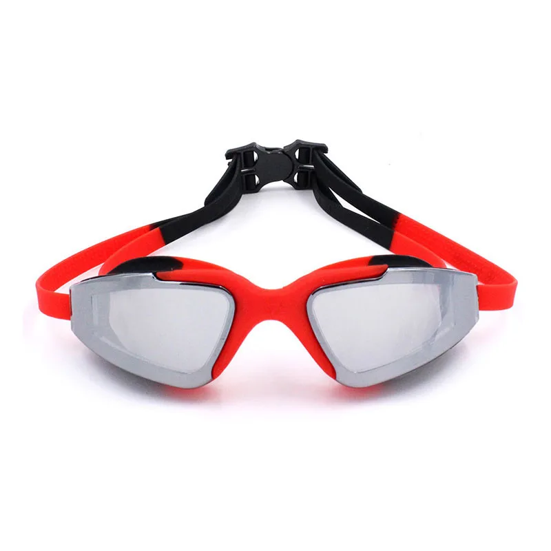 Очки для плавания для взрослых, женские противотуманные очки для плавания, Профессиональные Водонепроницаемые очки для плавания в бассейне, очки natacion, маска для дайвинга - Цвет: Black with Red