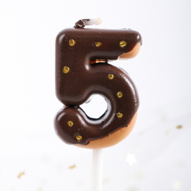 Cake Topper 0-9 Number Cake Decor Hocolate Biscuit Birthday Cupcake Decor Happy Birthday Decor Kids Boy Girl