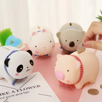 

Cute Money Saving Case Piggy Bank Home Decor Children Toys Money Boxes Cartoon Panda Pig Shaped Birthday Gift Coins Storage Box