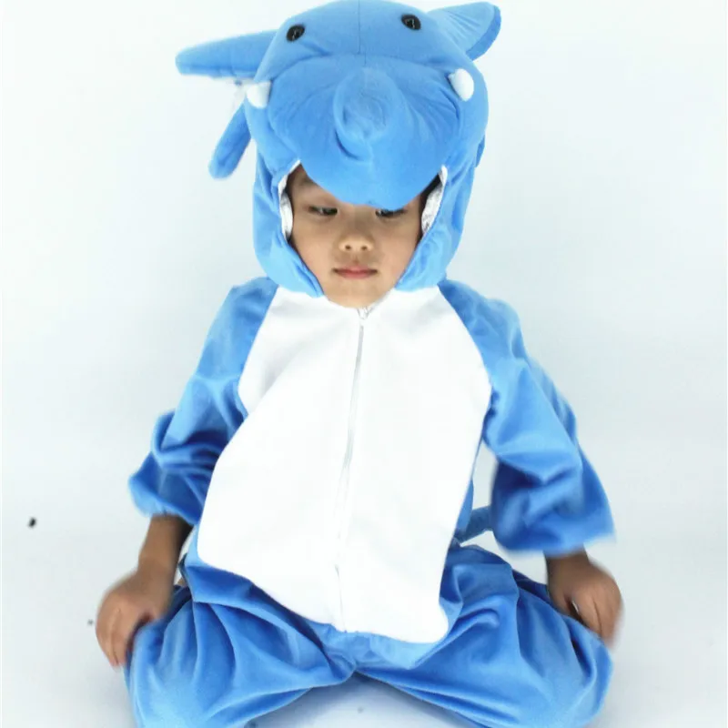 Blue elephant Детские маскоты, Мультяшные куклы, костюмы сиамских животных, сценическая одежда, одежда с пчелами и бабочками, удобная плюшевая Пижама - Цвет: Blue elephant