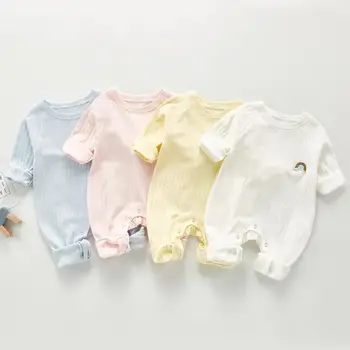 

Baby Boy Girls Romper For Newborn Jumpsuit Clothes Outfits Toddler Baby Rompers Overalls Lovely Rainbow Infant Baby Clothing