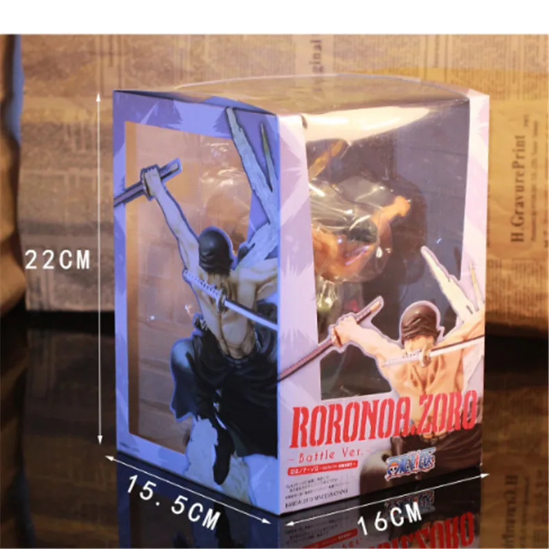 boxed Один кусок Zoro Ronoa 3D2Y три ножа Phantom Ghost Cut Ver. Саурон ПВХ фигурка коллекция модель подарок Луффи 21 см - Цвет: boxed