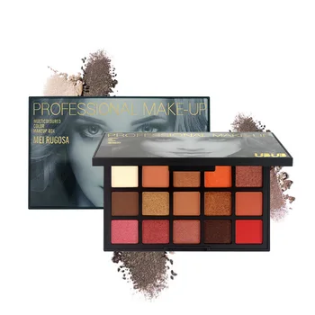 

UBUB 15 Color Eyeshadow Tray Girls Nude Makeup Earth Color Pearl Matte 15 Color Eyeshadow Tray