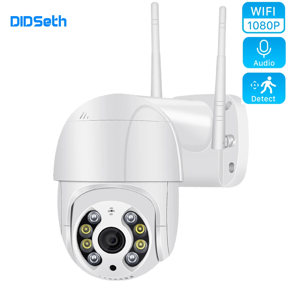 DIDSeth Wifi PTZ IP Camera 1080P 2MP Super HD 4X Zoom Two Way Audio Wireless AI Human Detection IP66 OutdoorHome Security Cam |