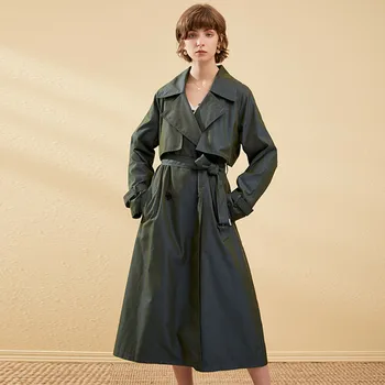 

2020 New Arrival Autumn Winter Women's Casual Long Trench Coat Double Breasted High Quality Windbreaker Fashion Clothing Female