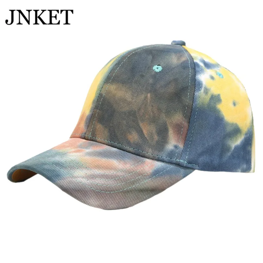 

JNKET New Fashion Tie-Dye Baseball Cap For Men Women Hip Hop Cap Sunhat Adjustable Snapbacks Hats Gorras Baseball Casquette