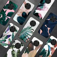 

Tropical Plants Cactus Banana Leaves Phone Case For Huawei Y 5 Y6 2019 Y5 2018 Y9 2019 Luxury case for 9prime2019