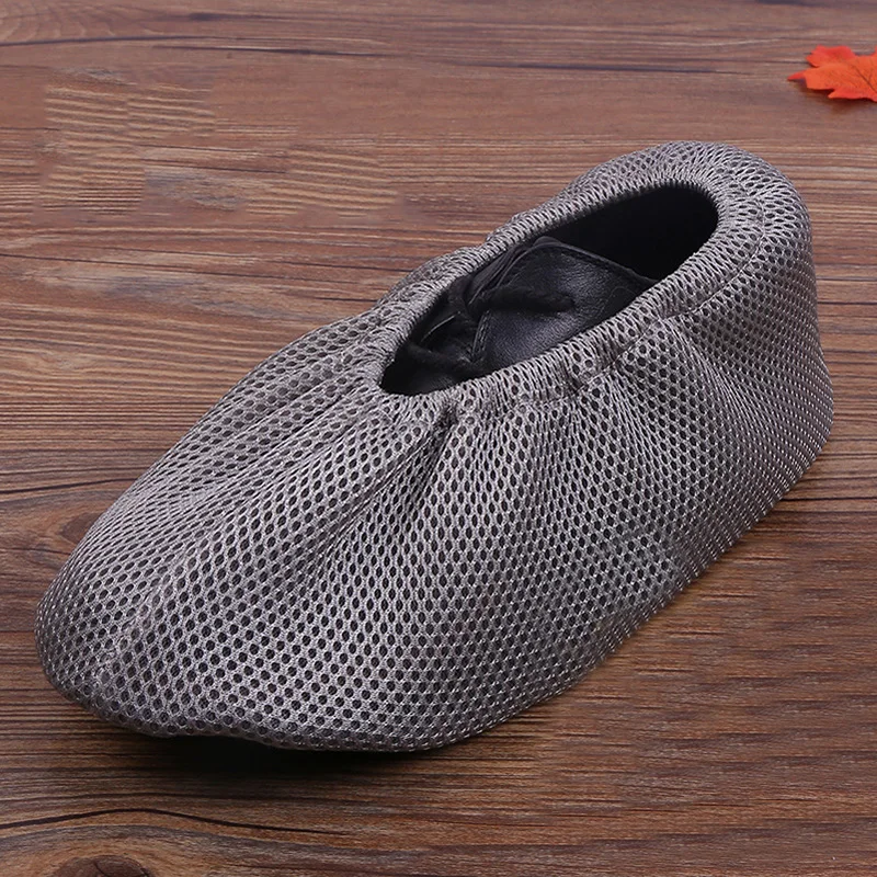 light grey 1 пара, унисекс, нескользящая, многоразовая, моющаяся обувь, покрытие, сохраняет пол, чистка, домашняя обувь, покрытие, сетка, детская обувь, покрытие - Цвет: light grey
