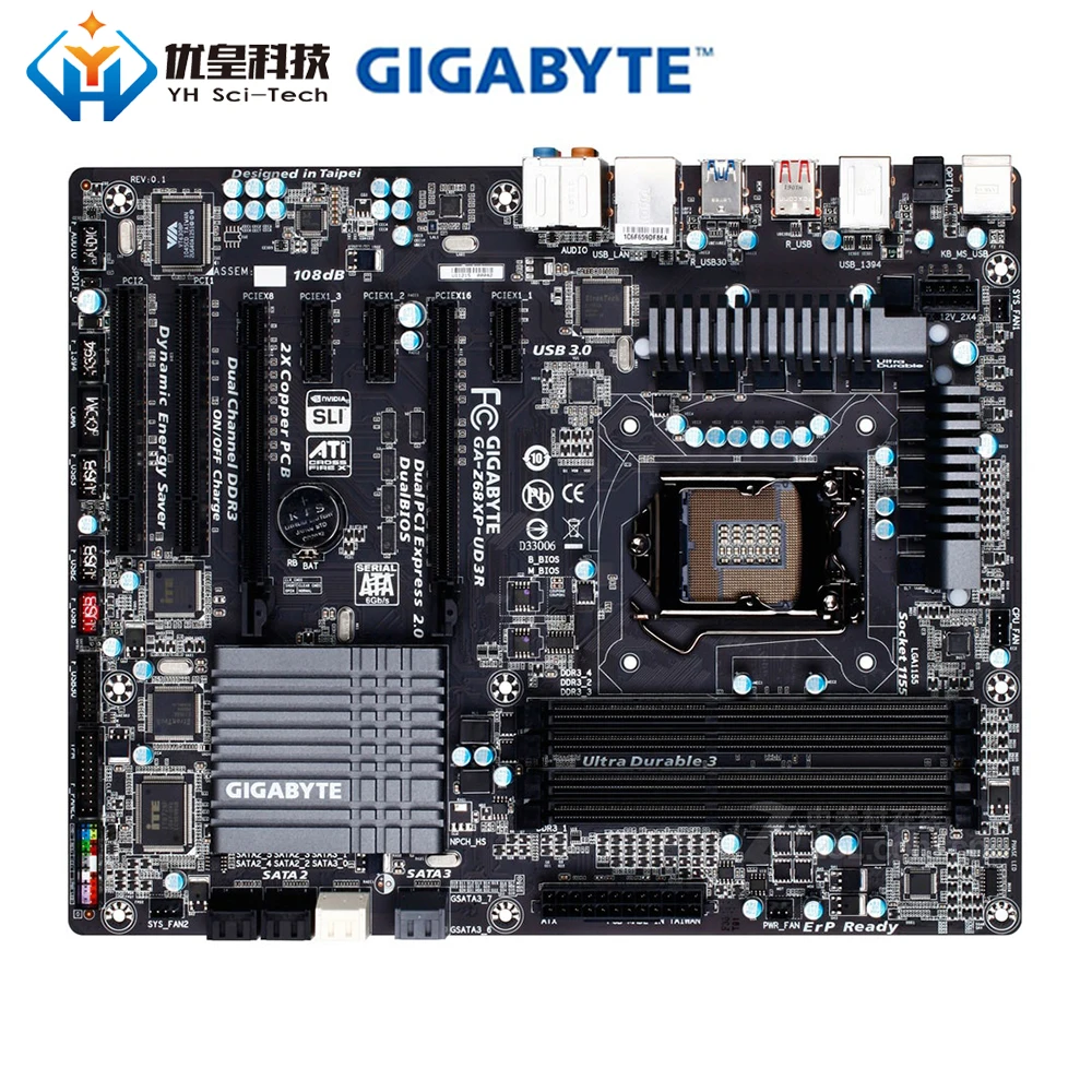 

Original Used Desktop Motherboard Gigabyte GA-Z68XP-UD3R Z68 Socket LGA 1155 Core i7/i5/i3/Pentium/Celeron DDR3 32G ATX