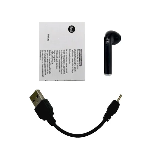right black a cable Bluetooth наушники I7s TWS спортивные фитнес беспроводные гарнитуры стерео беспроводные Bluetooth наушники с зарядной коробкой для всех телефонов - Цвет: right black a cable