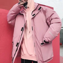 Зимние Для мужчин пуховик пуховое пальто для мальчиков Для мужчин зимняя куртка с натуральным мехом, 170 175 180 185